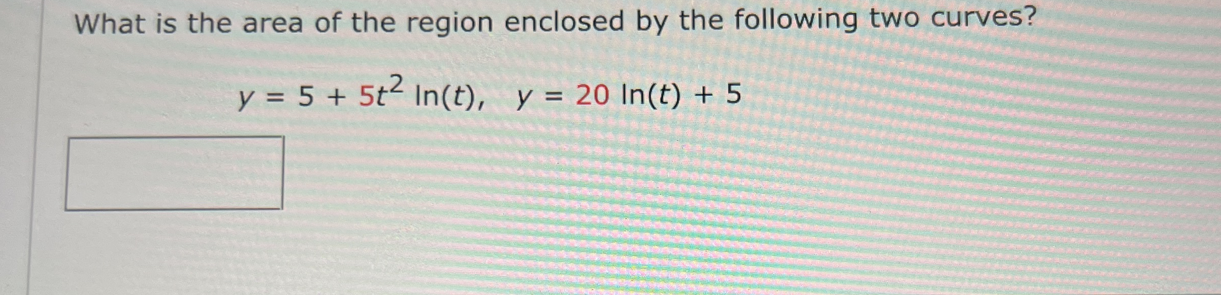 What is the area of the region enclosed by the
