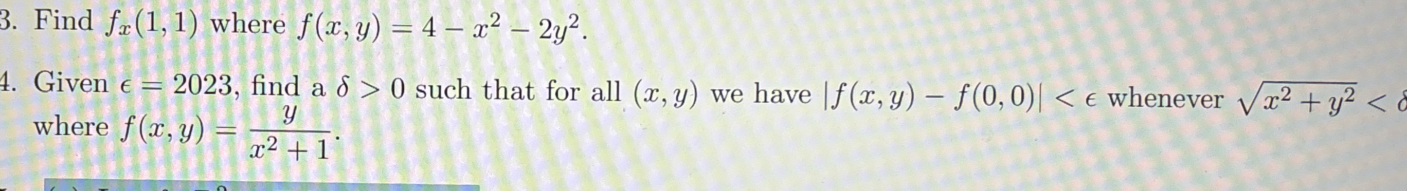 Given l o n = 2 0 2 3 , find a > 0 such that for