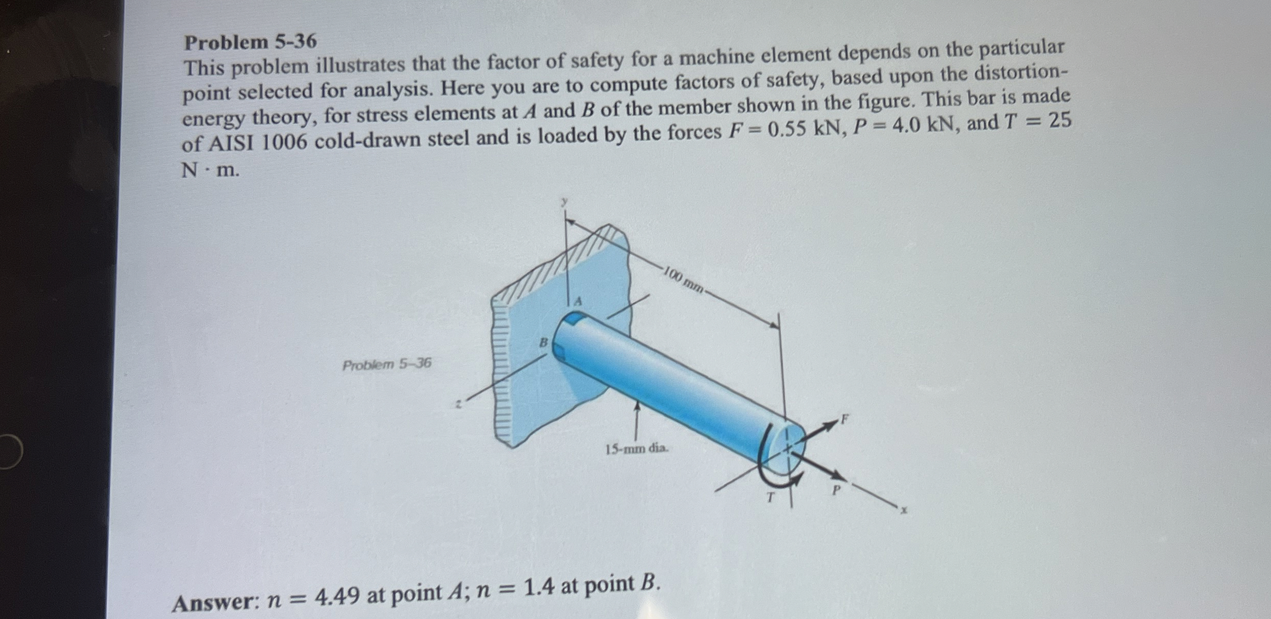 Problem 5 - 3 6 This problem illustrates that the