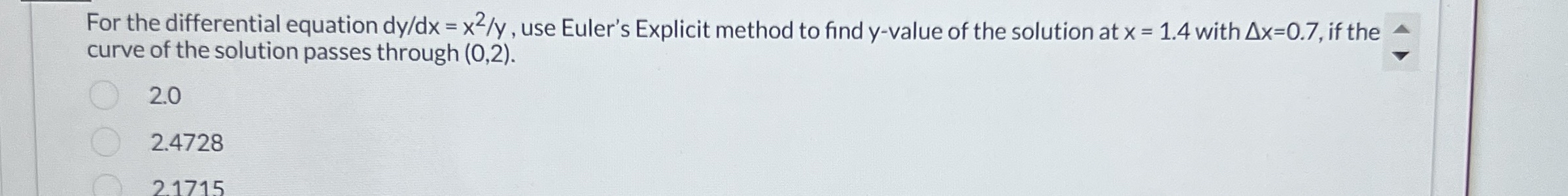 For the differential equation d y d x = x 2 y ,