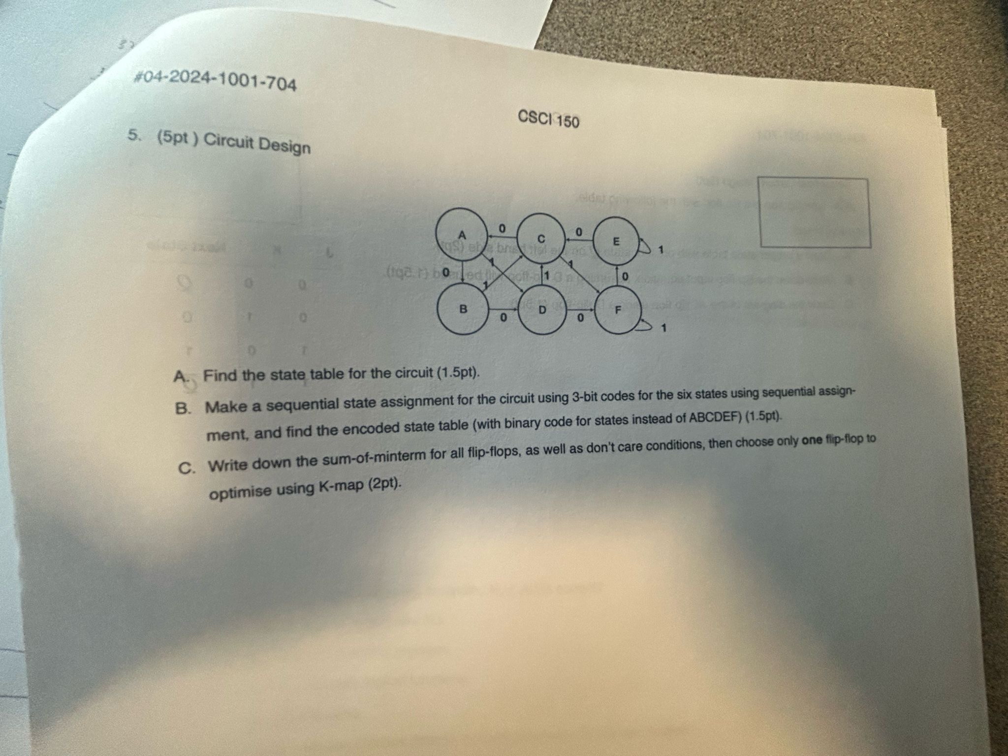 * 0 4 - 2 0 2 4 - 1 0 0 1 - 7 0 4 5 . ( 5 pt )