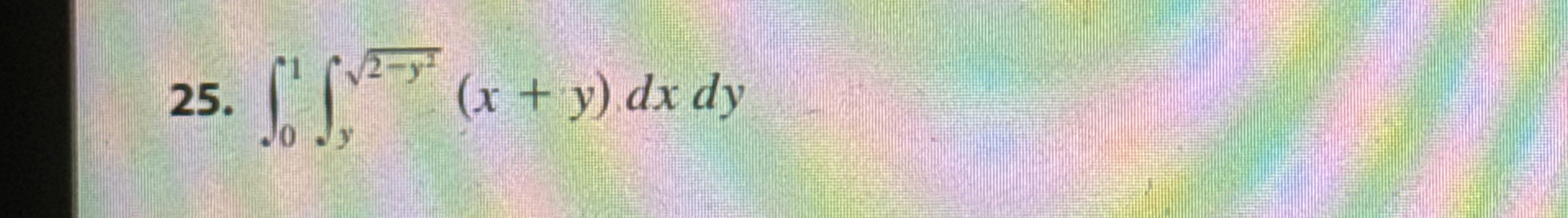 double integral polar coordinates 0 1 y 2 - y 2 2