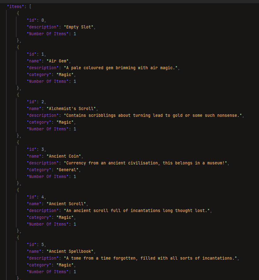 Using Python Use the JSON file named