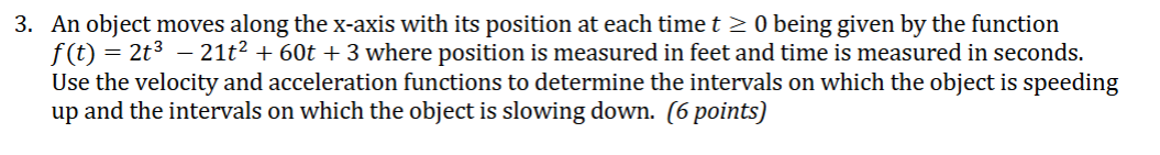 An object moves along the x - axis with its
