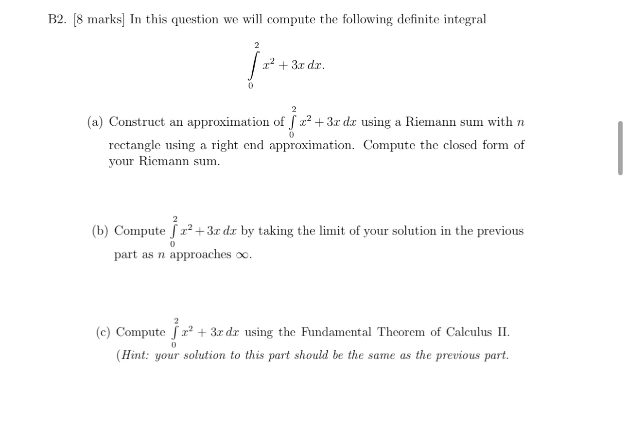 B 2 . [ 8 marks ] In this question we will