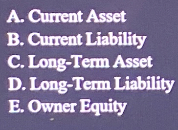 Would initial capital accounts be: A . Current