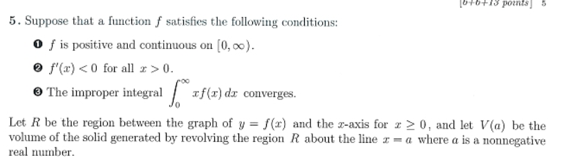 Suppose that a function f satisfies the following