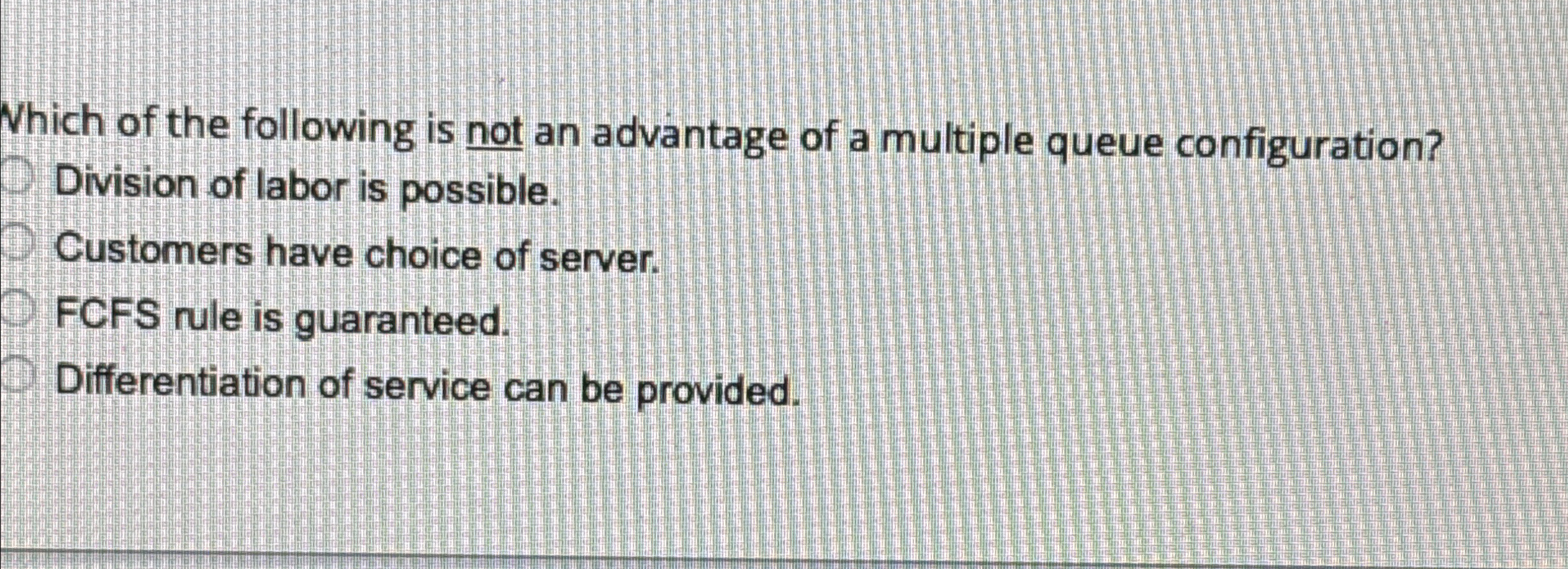 Which of the following is not an advantage of a