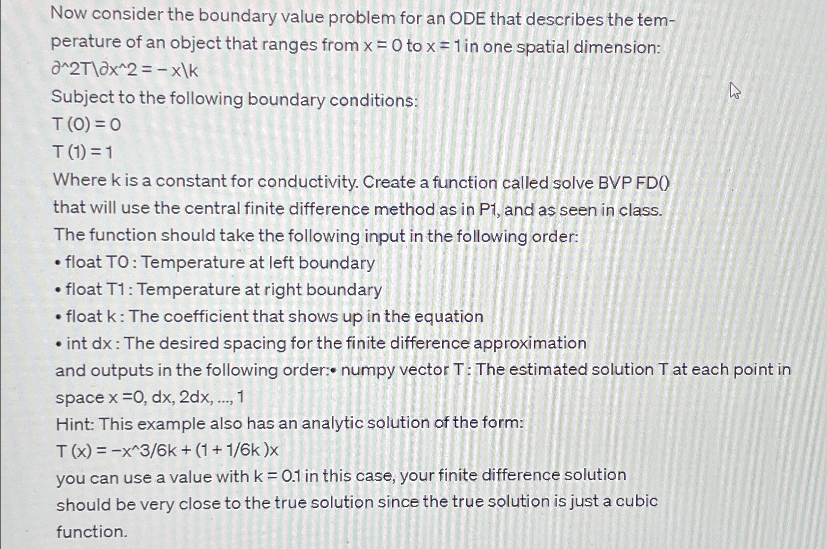 Now consider the boundary value problem for an