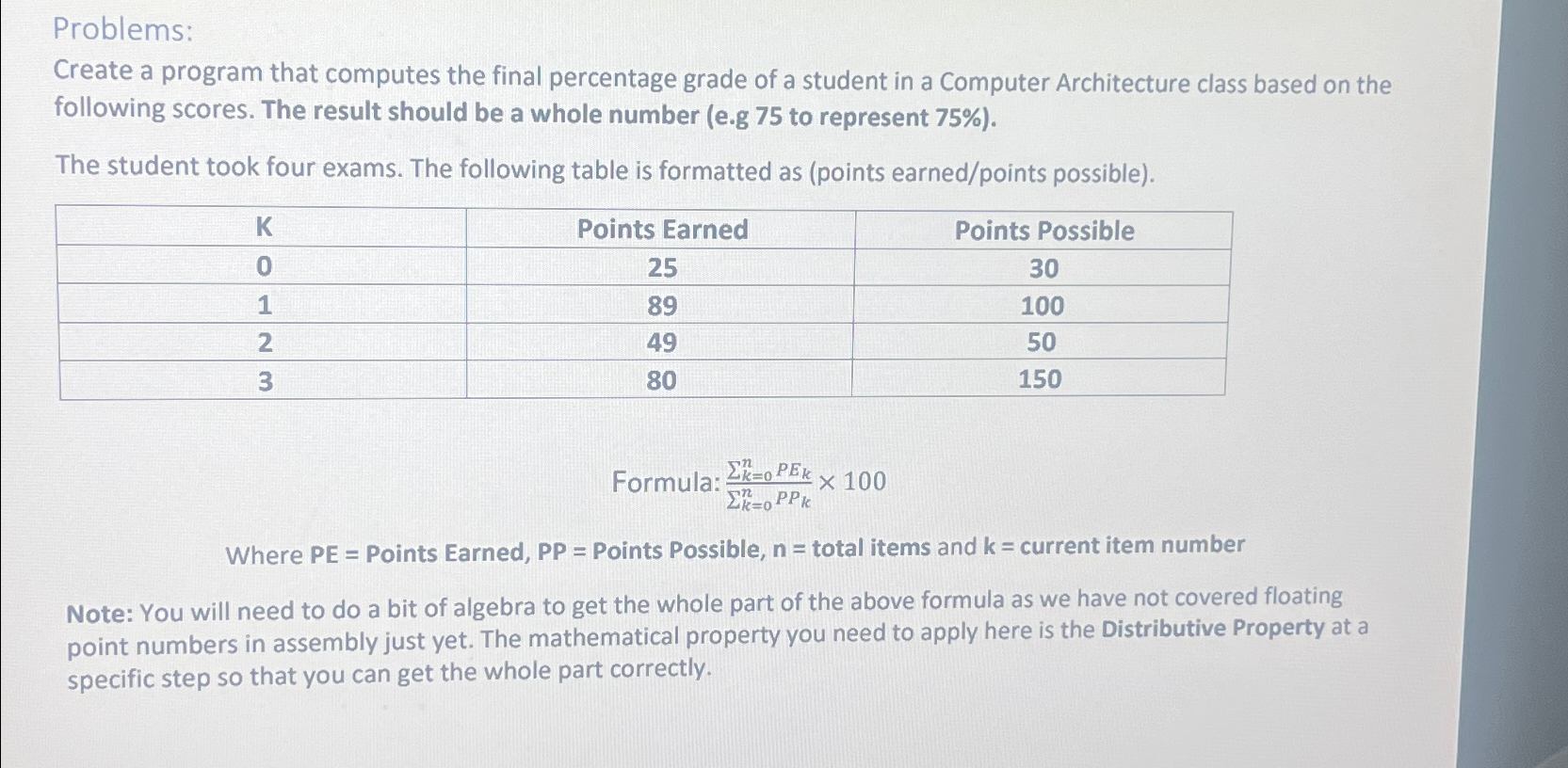 It has to be in masm and the answer has to stored