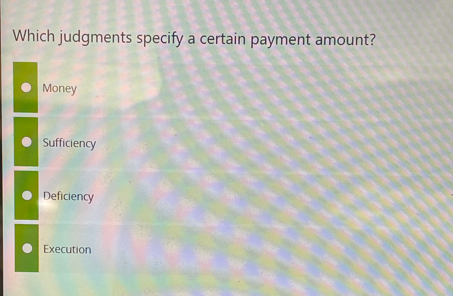 Which judgments specify a certain payment amount?