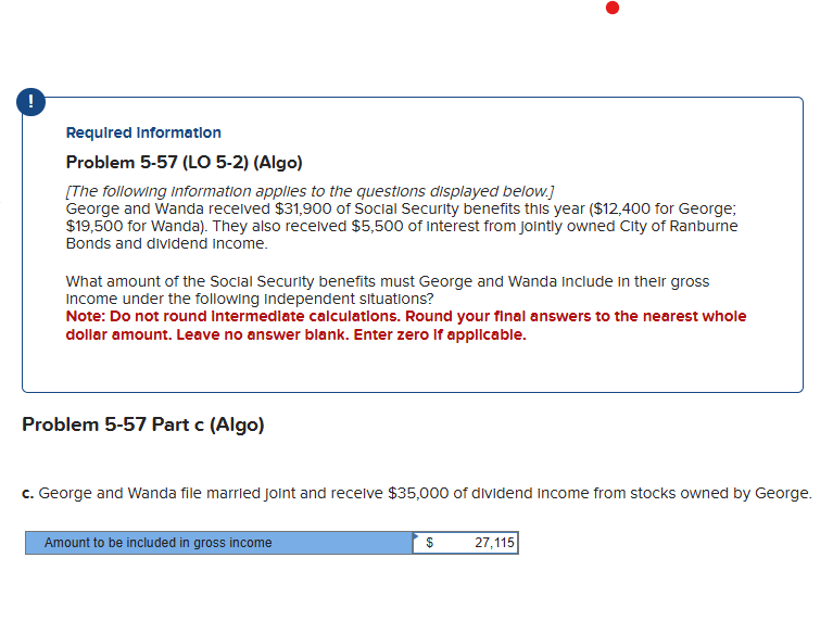 ! Required Information Problem 5 - 5 7 ( LO 5 - 2