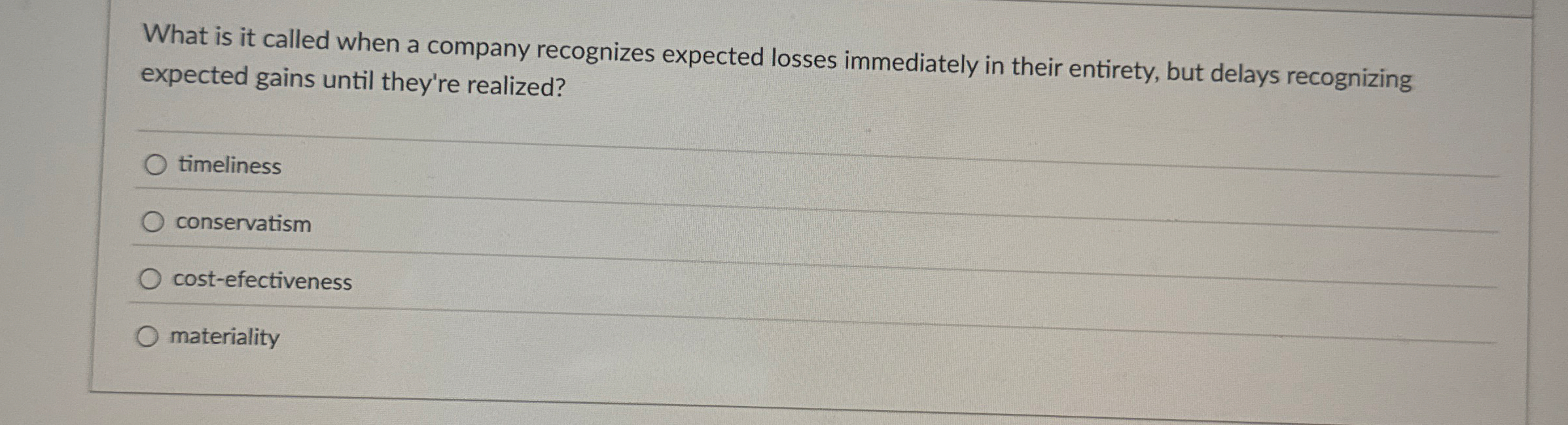 What is it called when a company recognizes