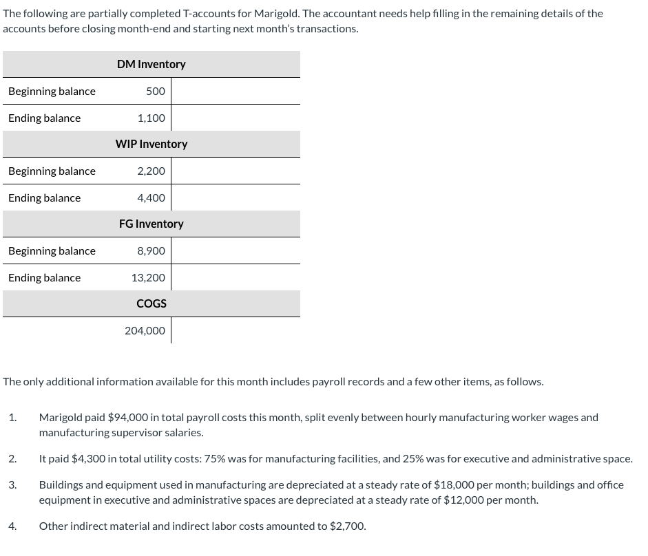 How would you calculate direct materials used