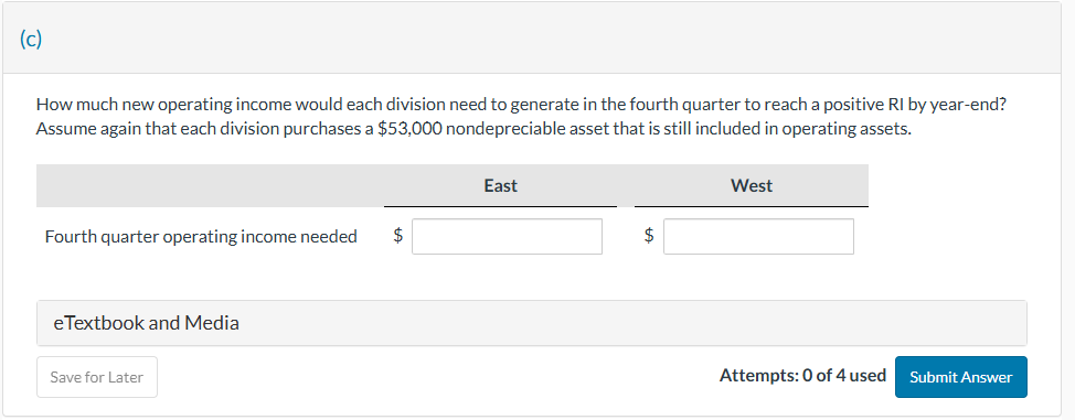 ( c ) How much new operating income would each
