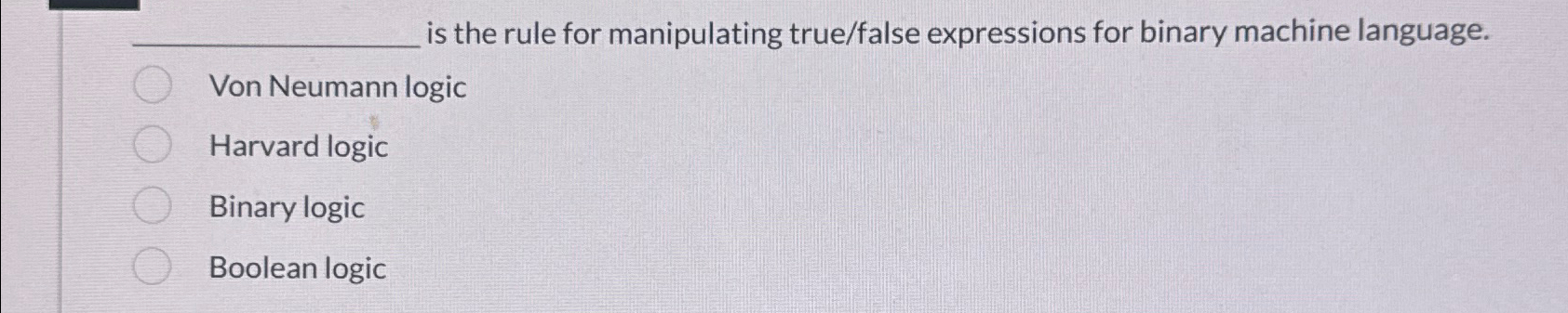 is the rule for manipulating true / false