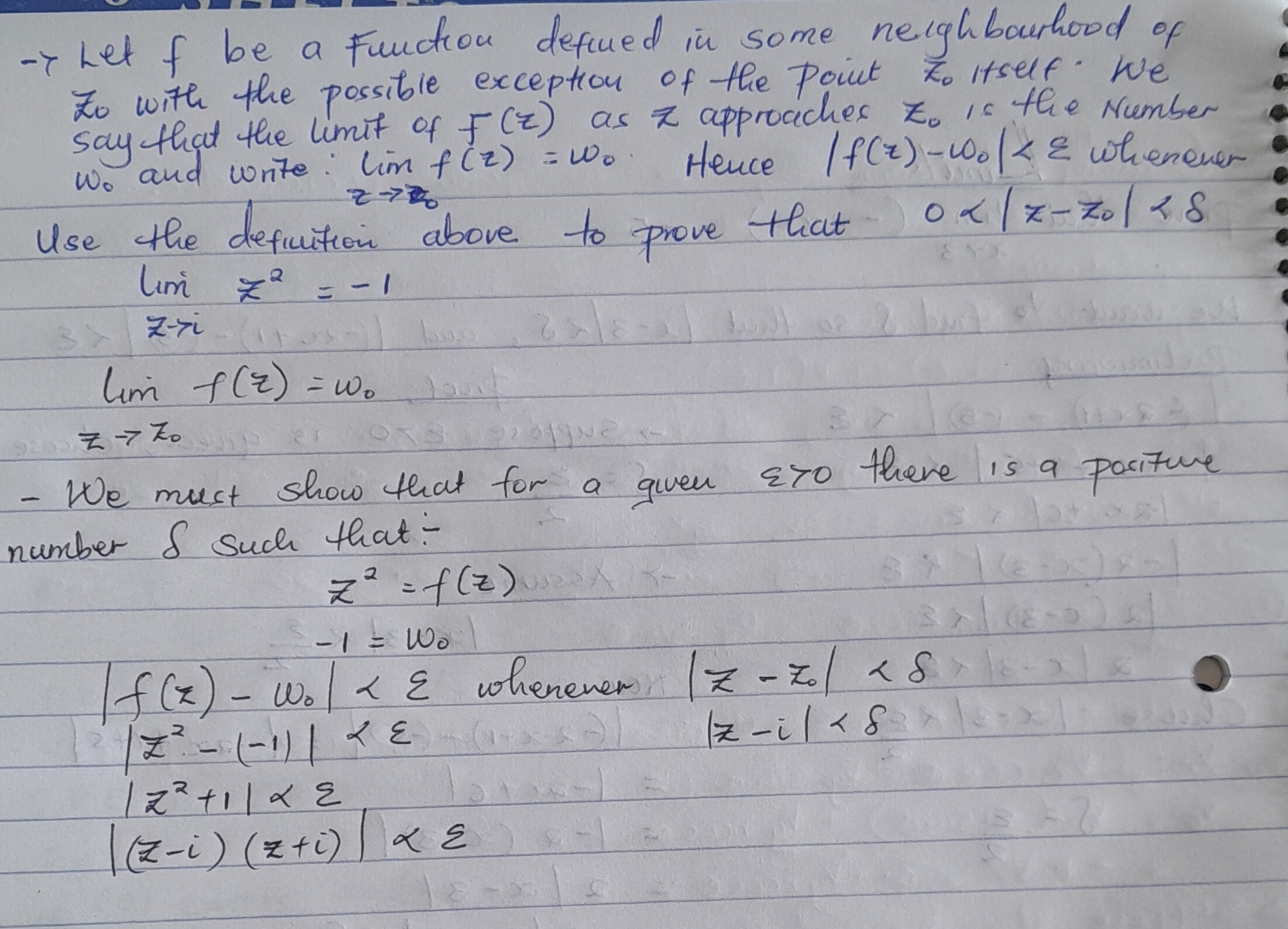 - r Let f be a Function defued in some