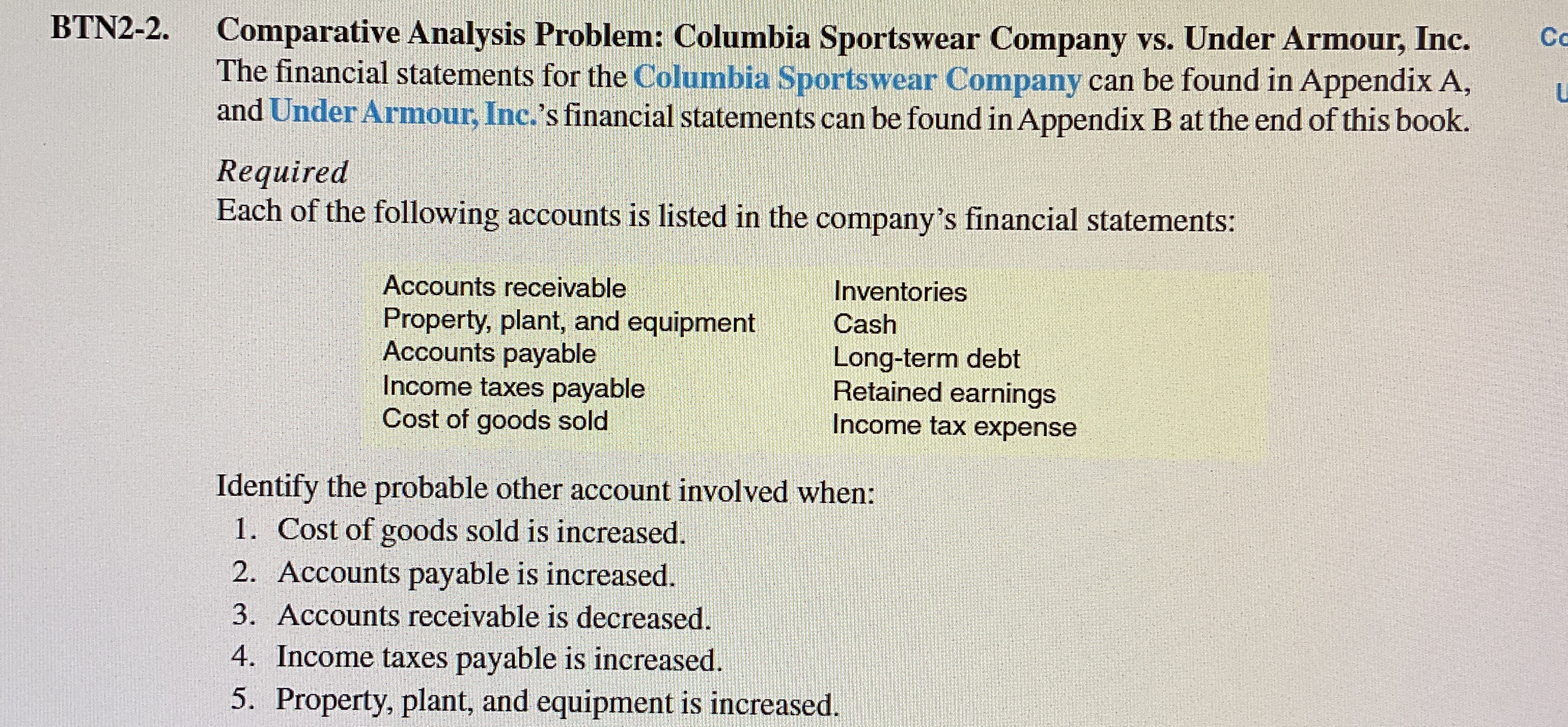 BTN 2 - 2 . Comparative Analysis Problem: