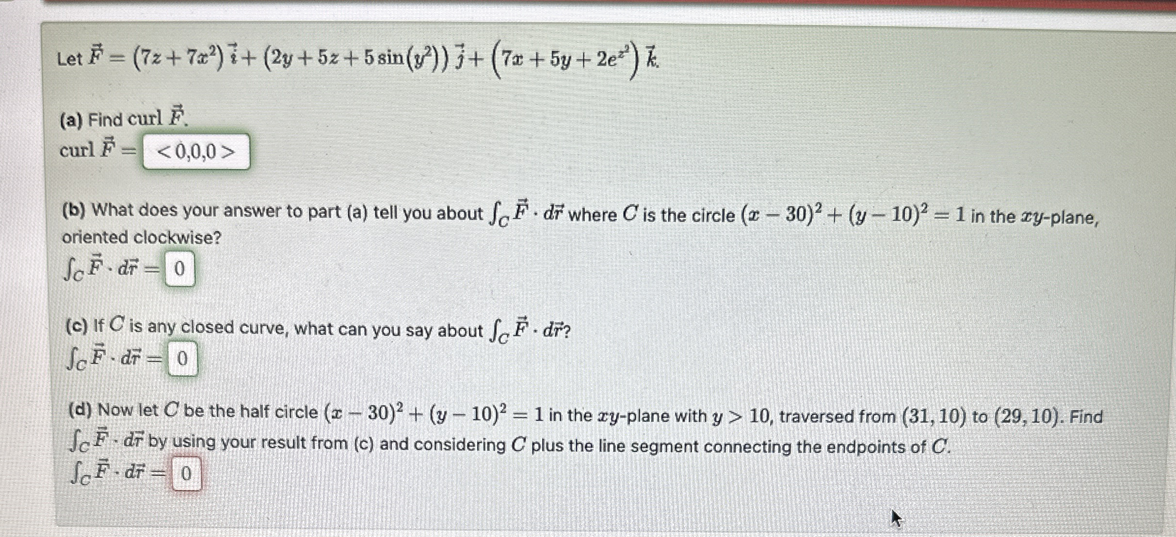 Let vec ( F ) = ( 7 z + 7 x 2 ) v e c ( ) + ( 2 y