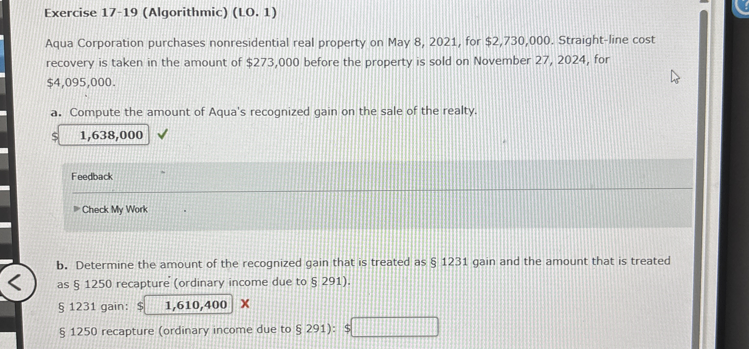 Exercise 1 7 - 1 9 ( Algorithmic ) ( LO . 1 )