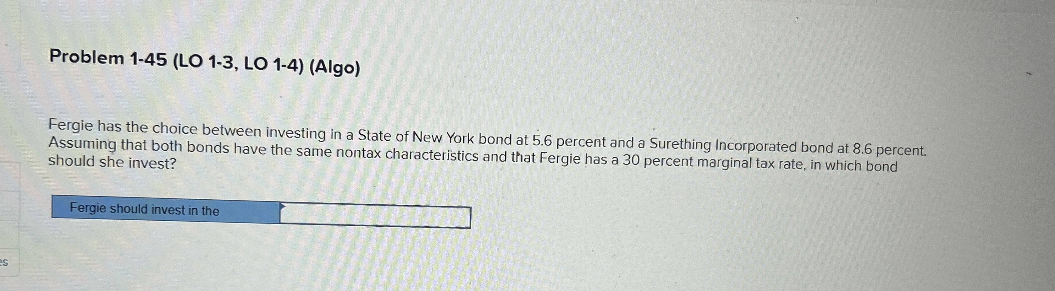 Problem 1 - 4 5 ( LO 1 - 3 , LO 1 - 4 ) ( Algo )