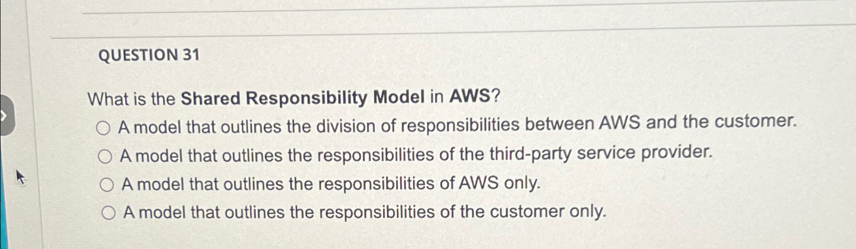 QUESTION 3 1 What is the Shared Responsibility