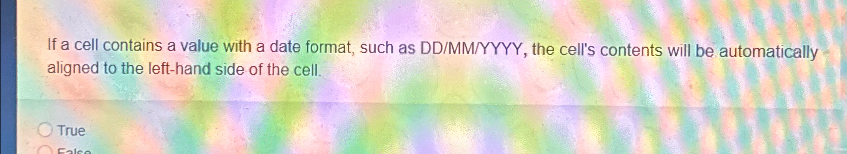 If a cell contains a value with a date format,