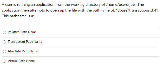 A user is running an application from the working