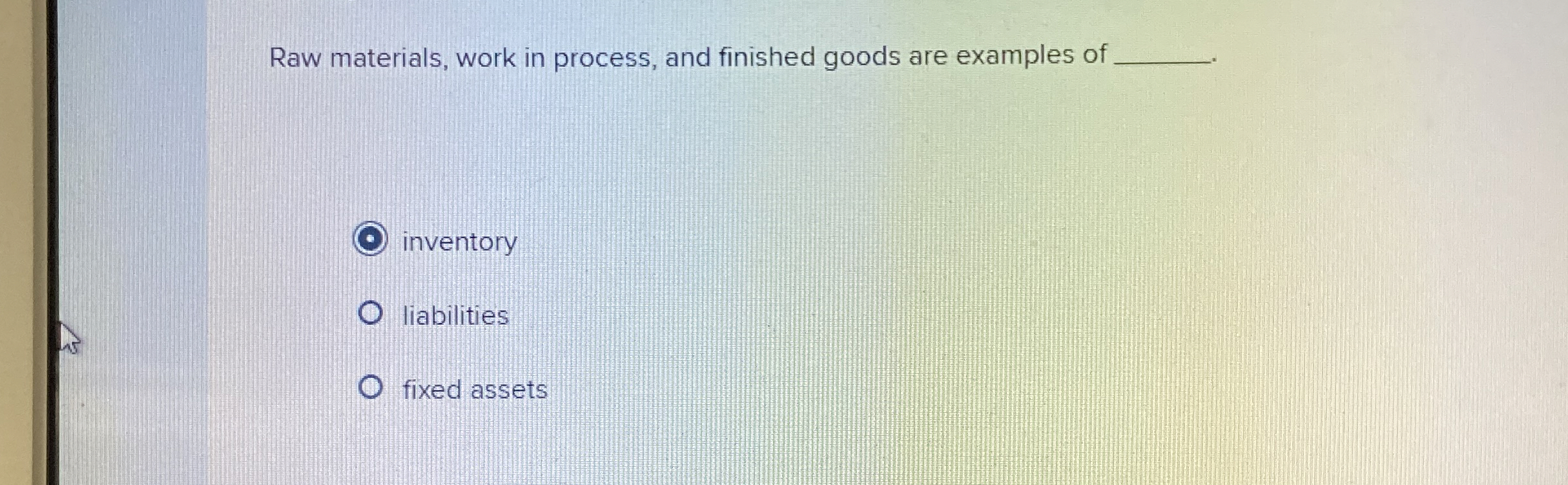 Raw materials, work in process, and finished