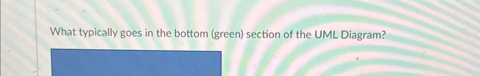 What typically goes in the bottom ( green )