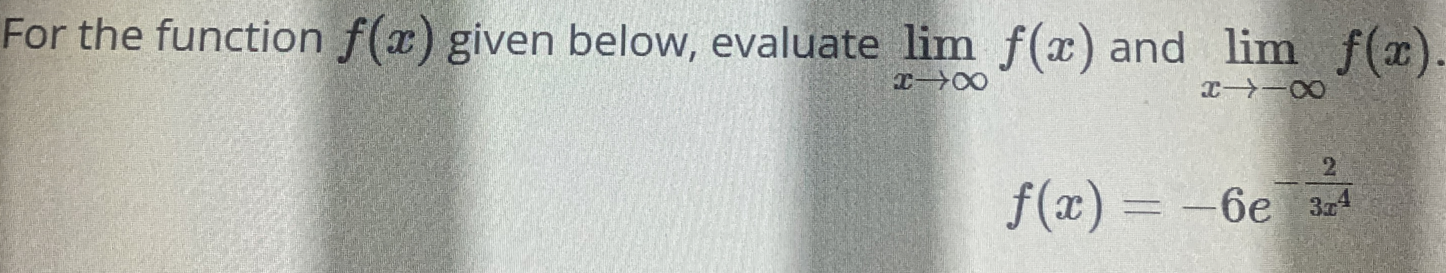 For the function f ( x ) given below, evaluate