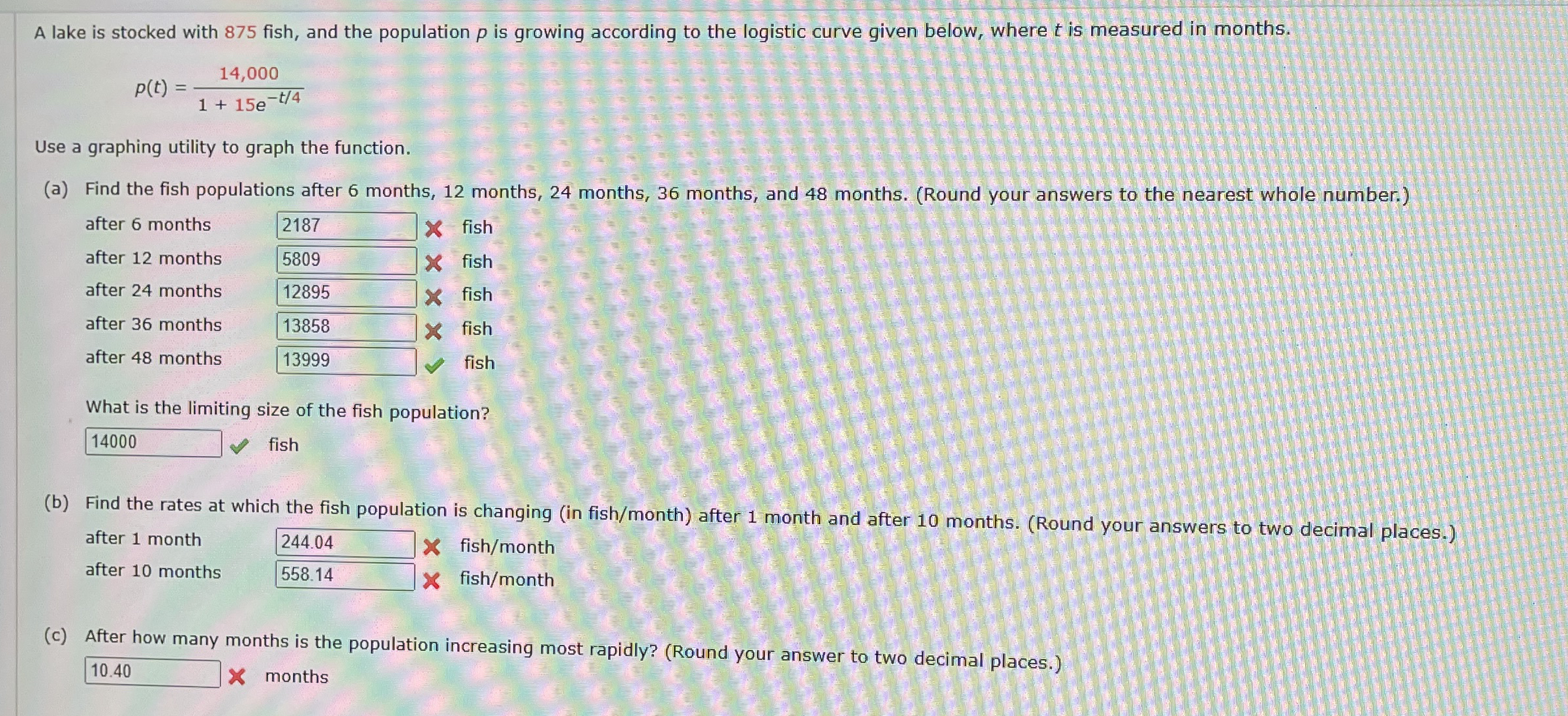 A lake is stocked with 8 7 5 fish, and the