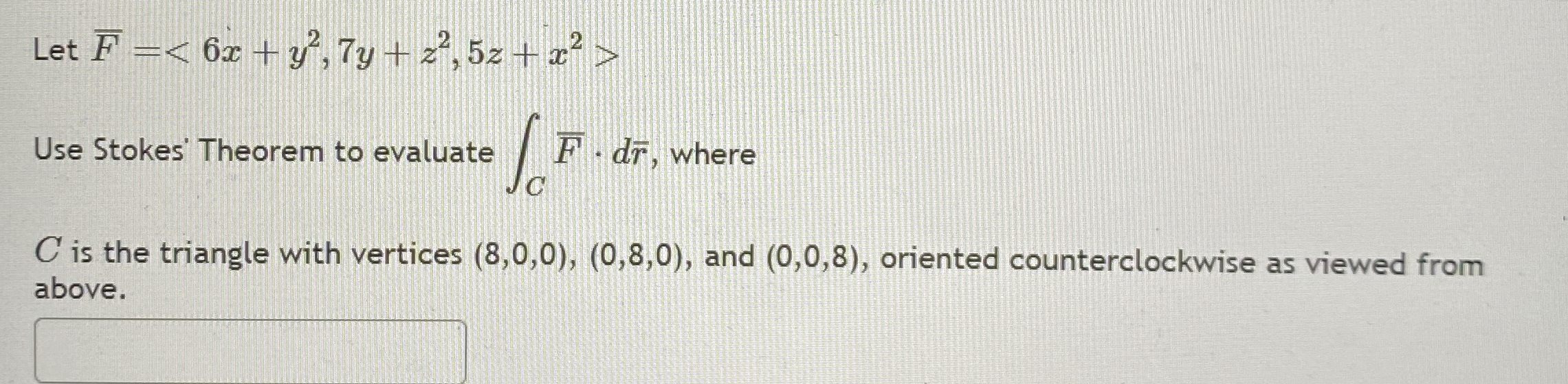 Let ? b a r ( F ) = < 6 x + y 2 , 7 y + z 2 , 5 z