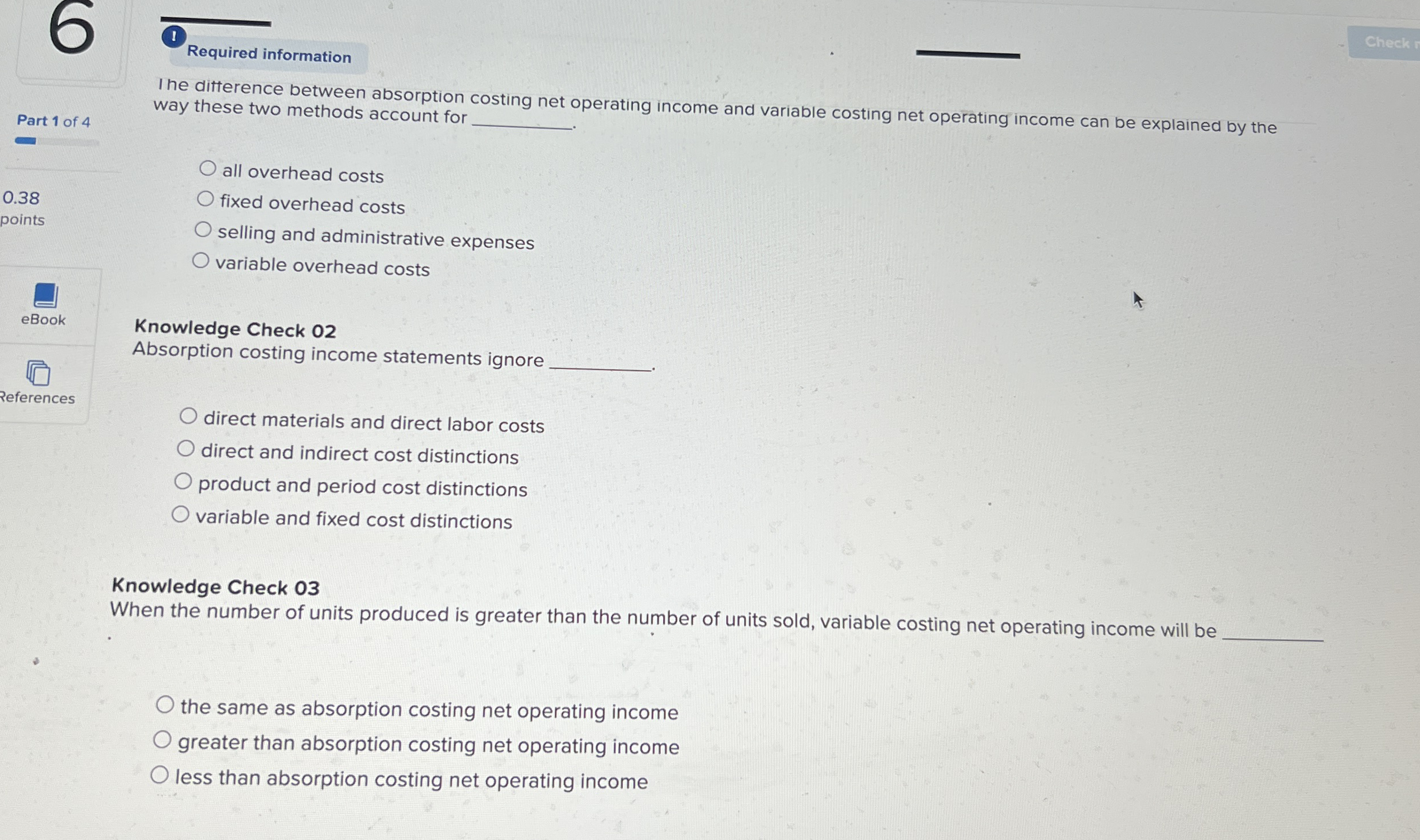 Required information I he ditterence between