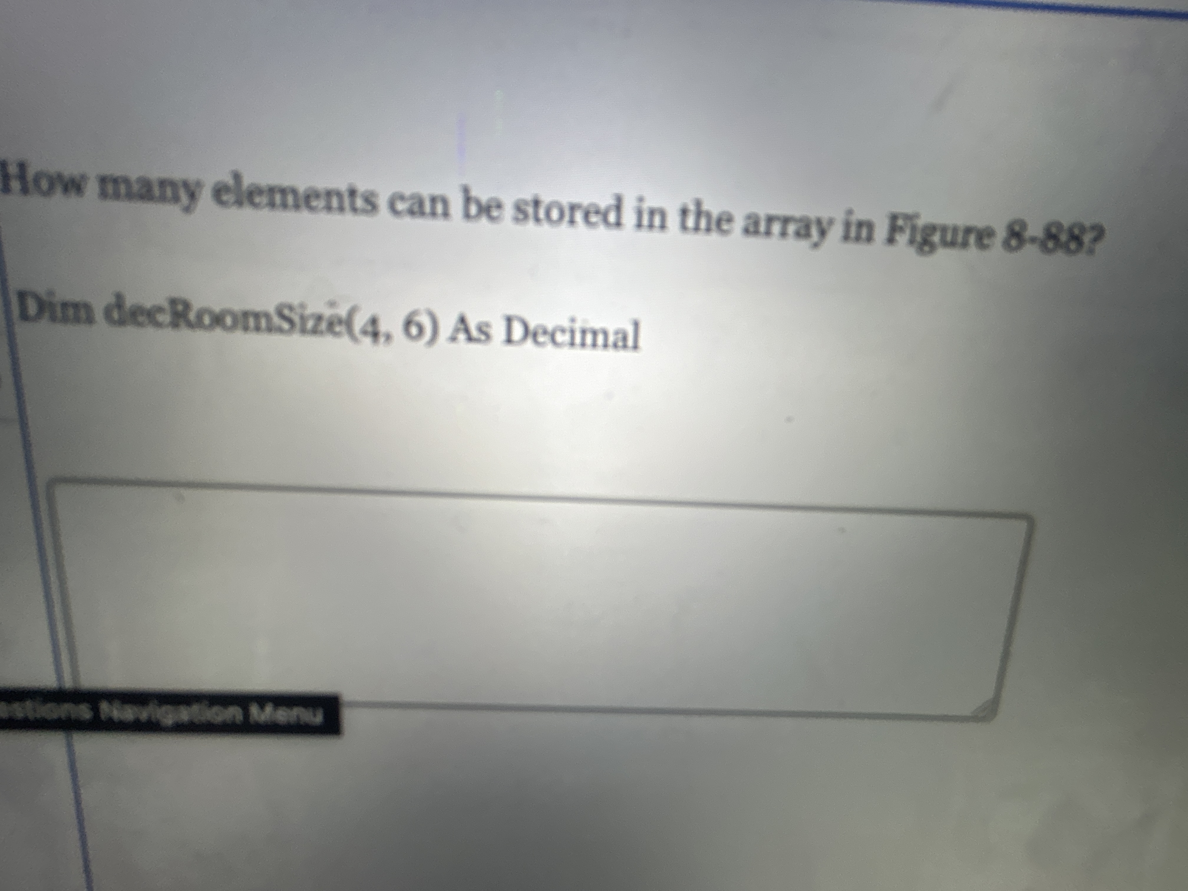 How many elements can be stored in the array in