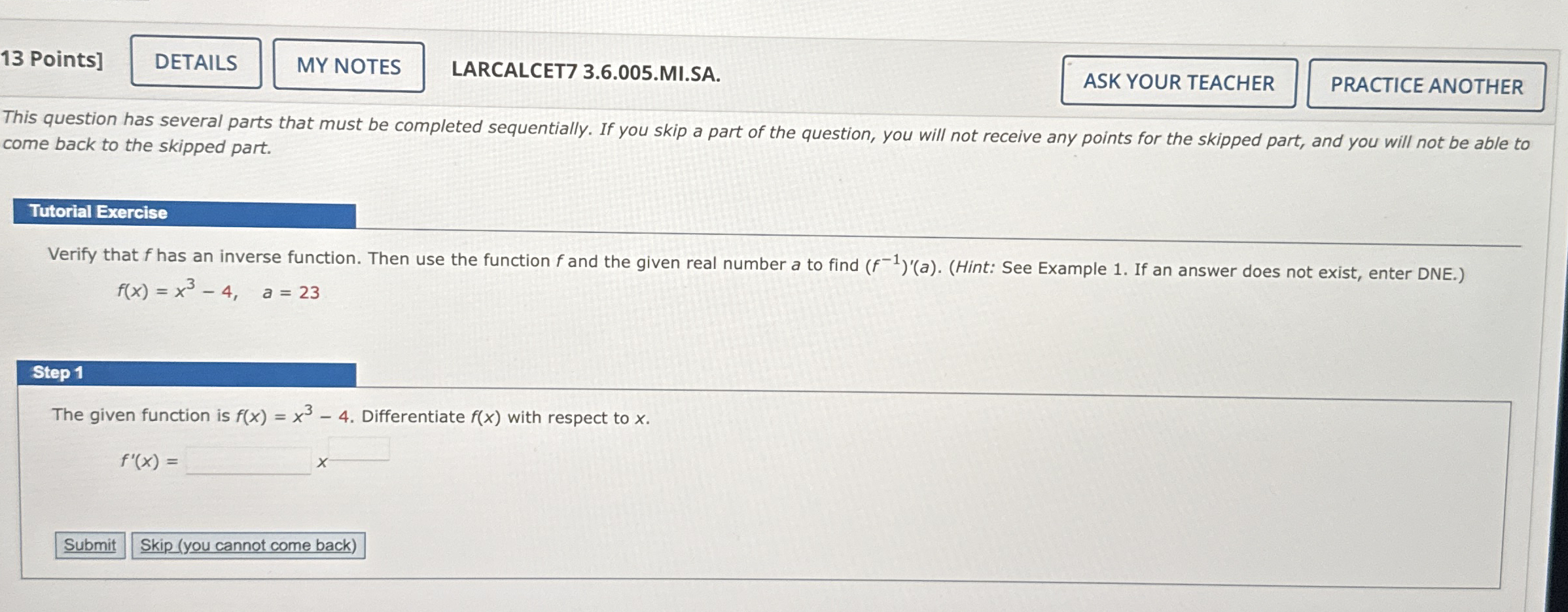 1 3 Points ] LARCALCET 7 3 . 6 . 0 0 5 . MI . SA