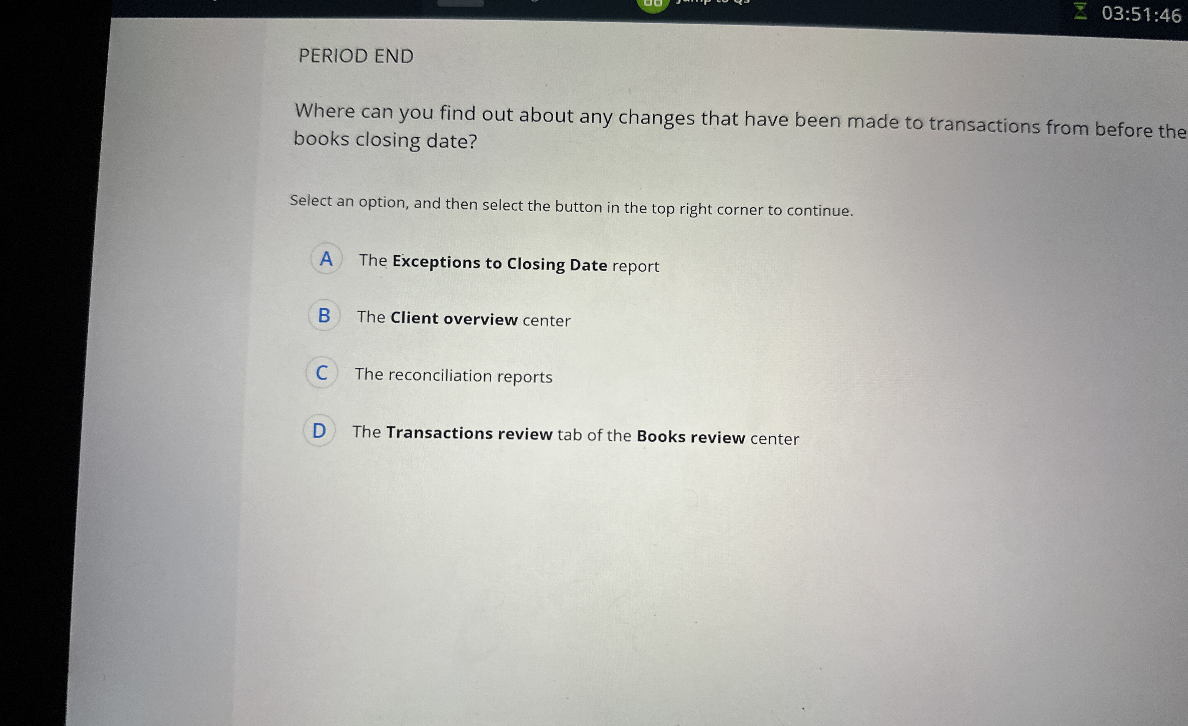 0 3 : 5 1 : 4 6 PERIOD END Where can you find out