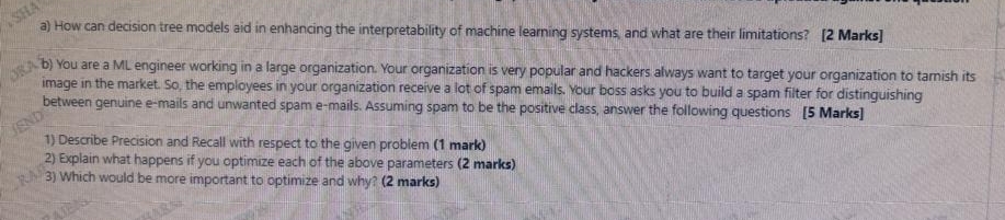a ) How can decision tree models aid in enhancing