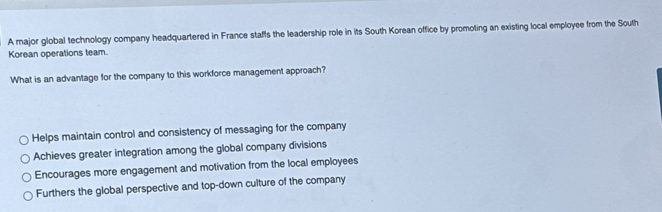 A major global technology company headquartered