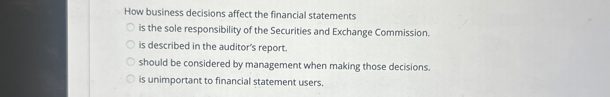 How business decisions affect the financial