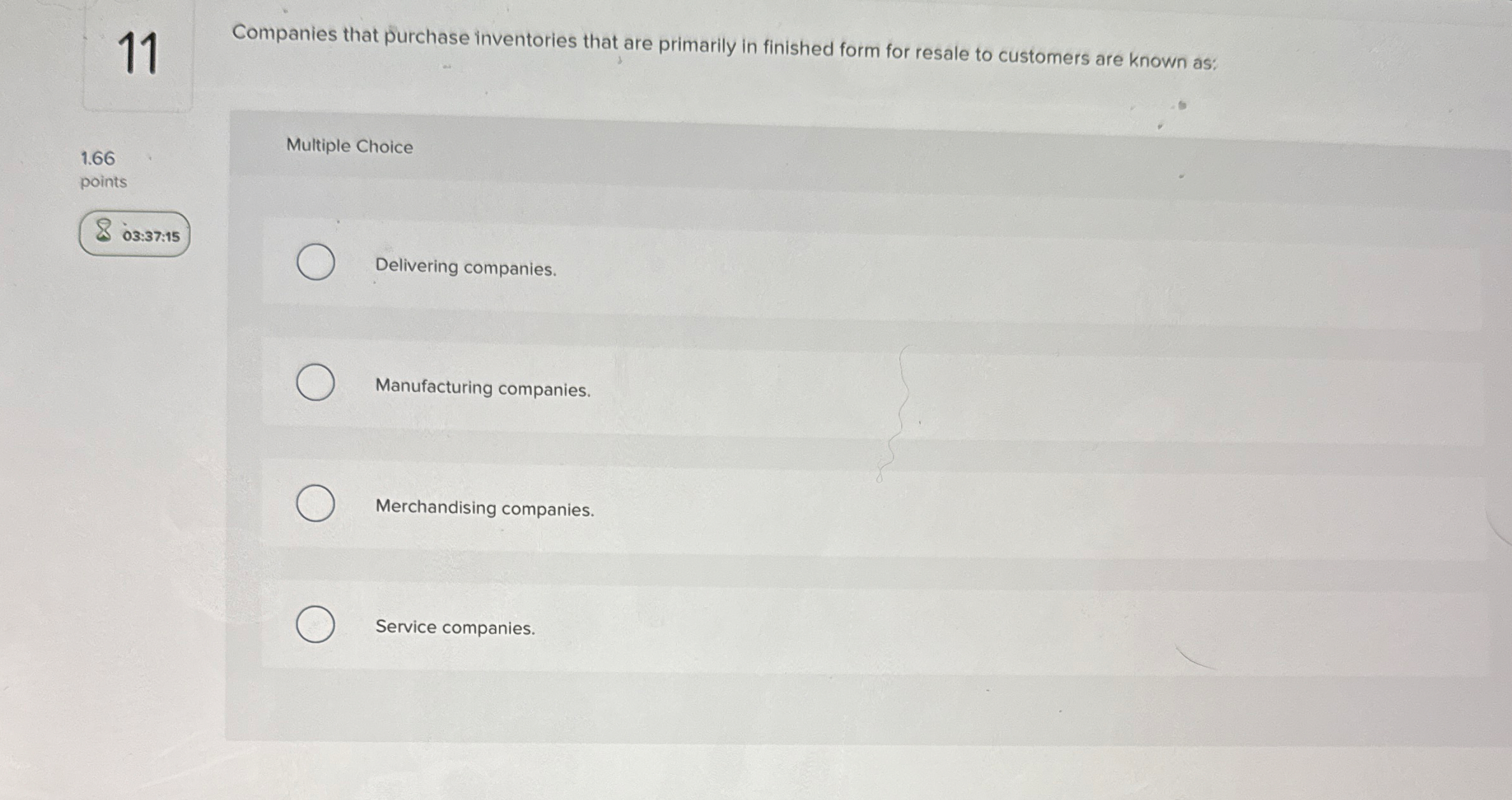 1 1 Companies that purchase inventories that are