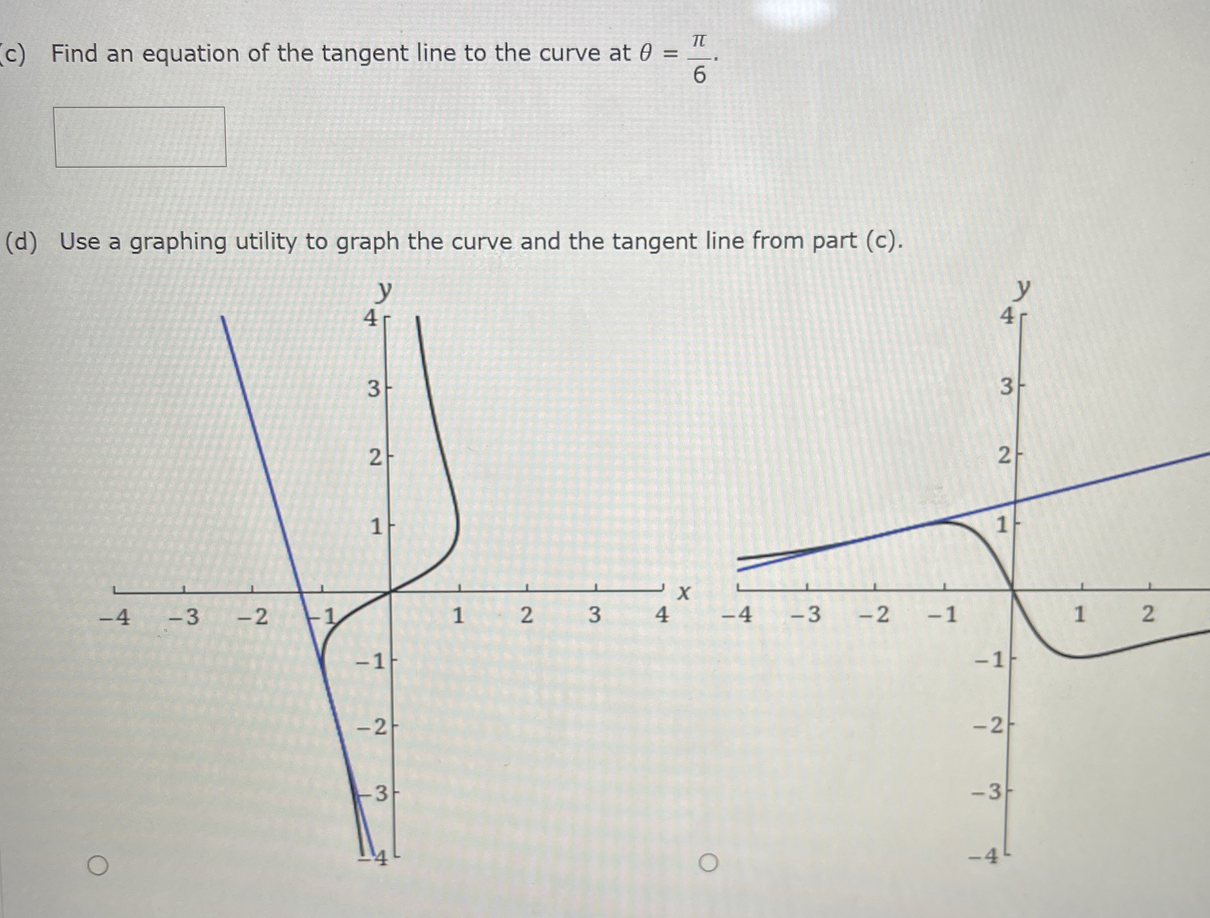 c ) Find an equation of the tangent line to the