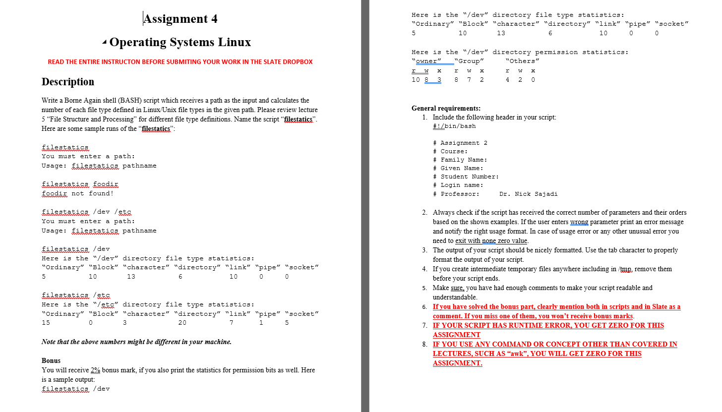 ? ? ? ? Operating Systems Linux READ THE ENTIRE