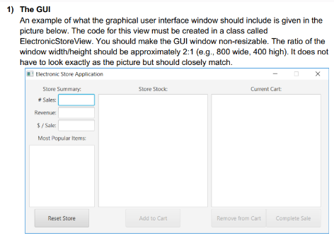 Create a GUI using Javafx that looks like what