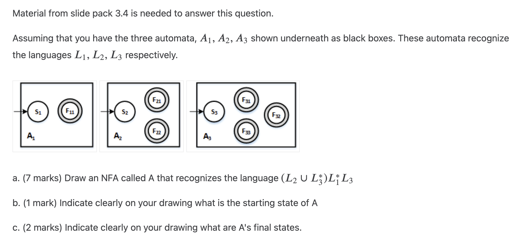 Material from slide pack 3 . 4 is needed to