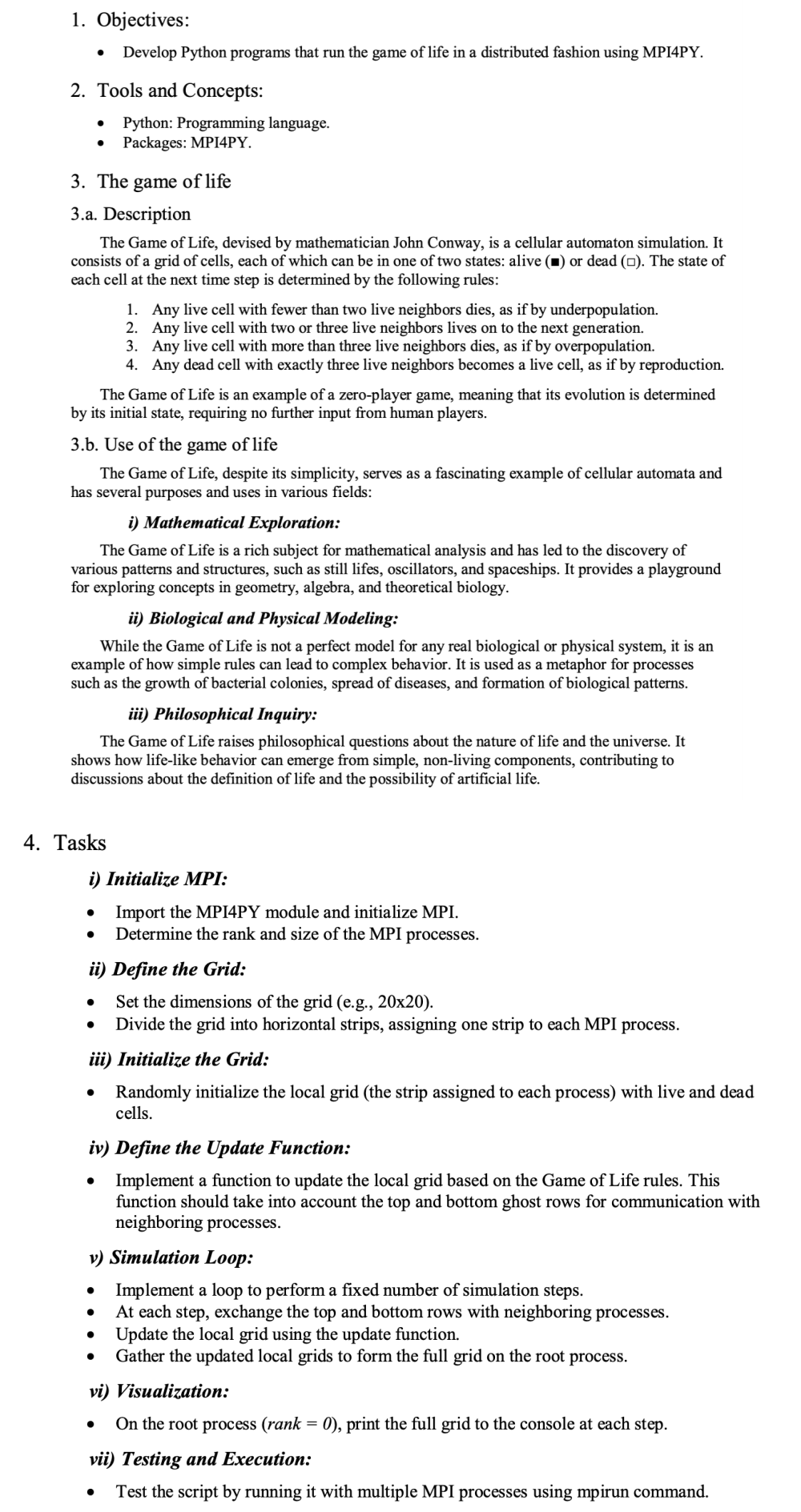 Objectives: Develop Python programs that run the