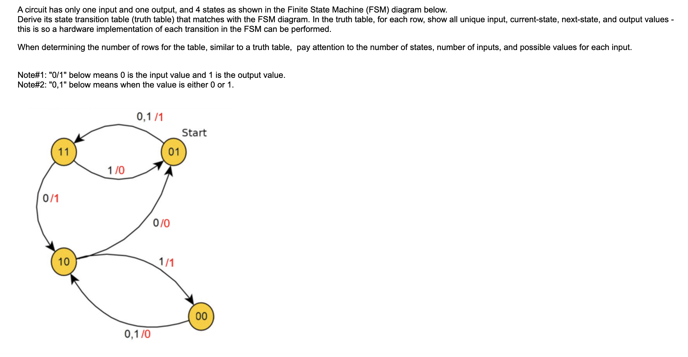 A circuit has only one input and one output, and