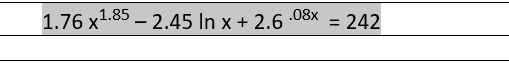 Write a python program that will calculate x ,