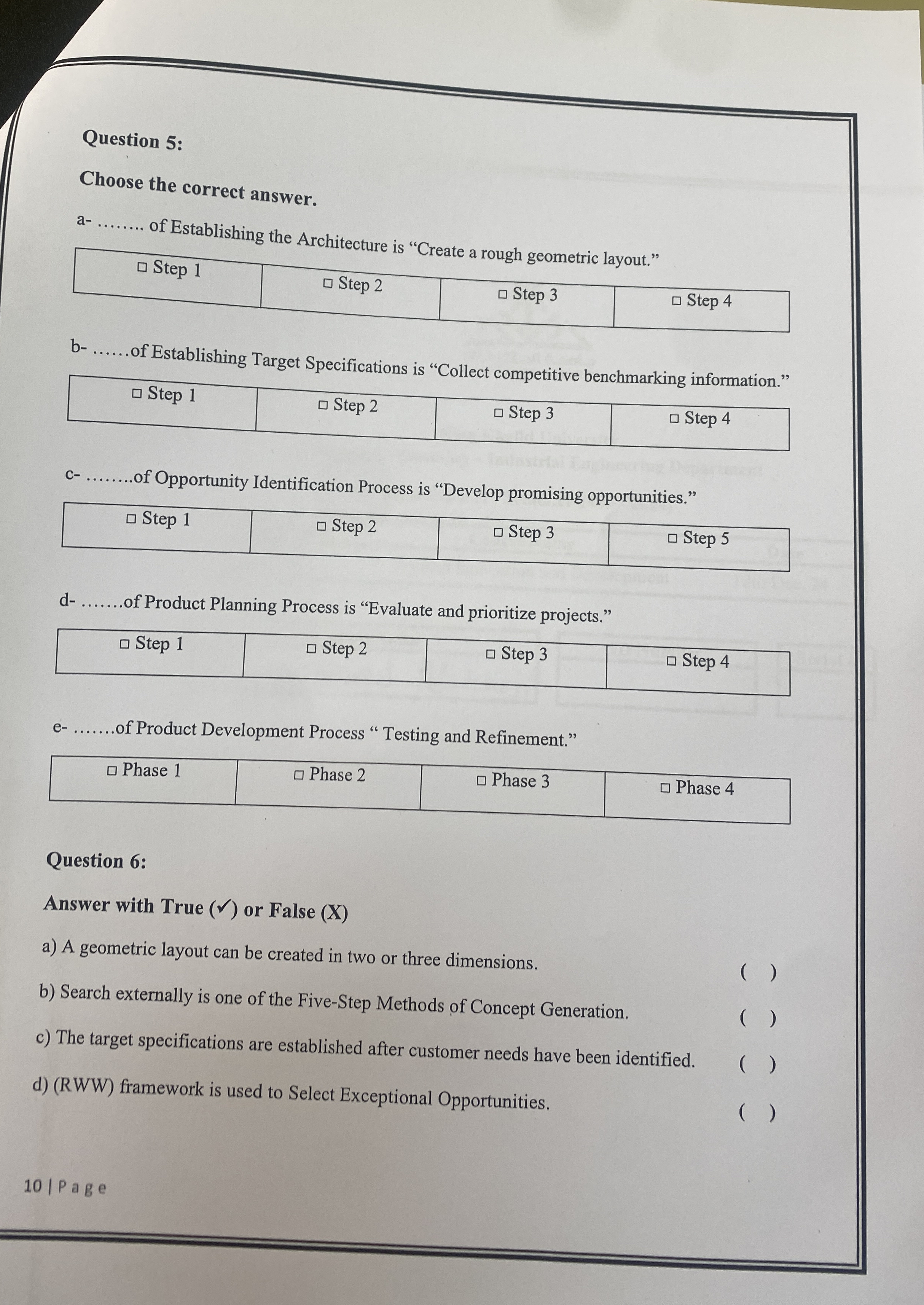 Question 5 : Choose the correct answer. a - q ,