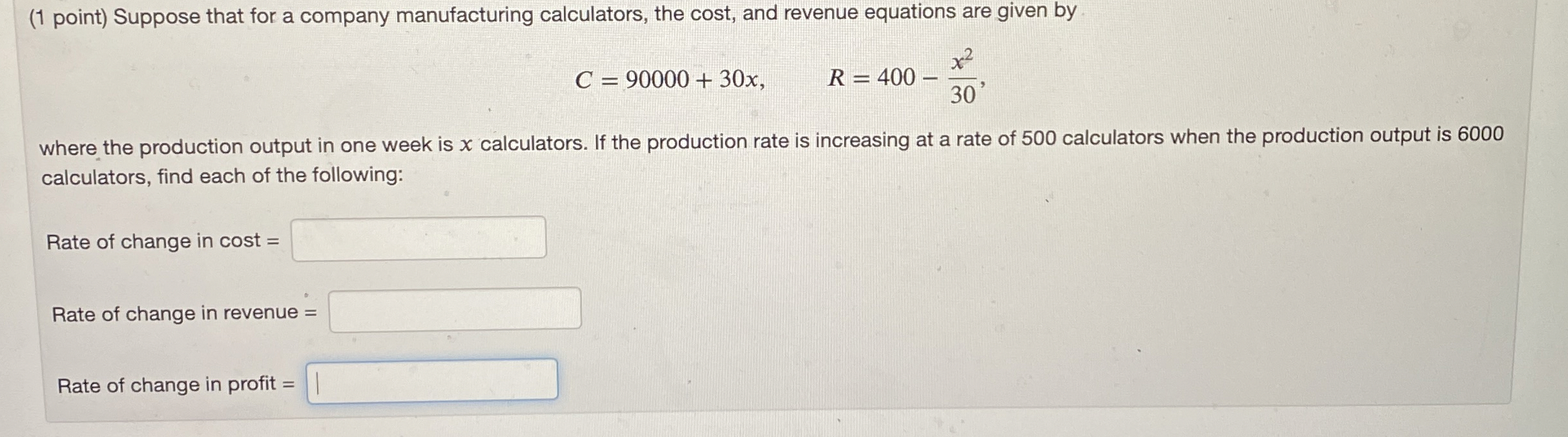 Suppose that for a company manufacturing